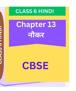 Chapter 13. नौकर CBSE CLASS 6 HINDI WORKSHEET